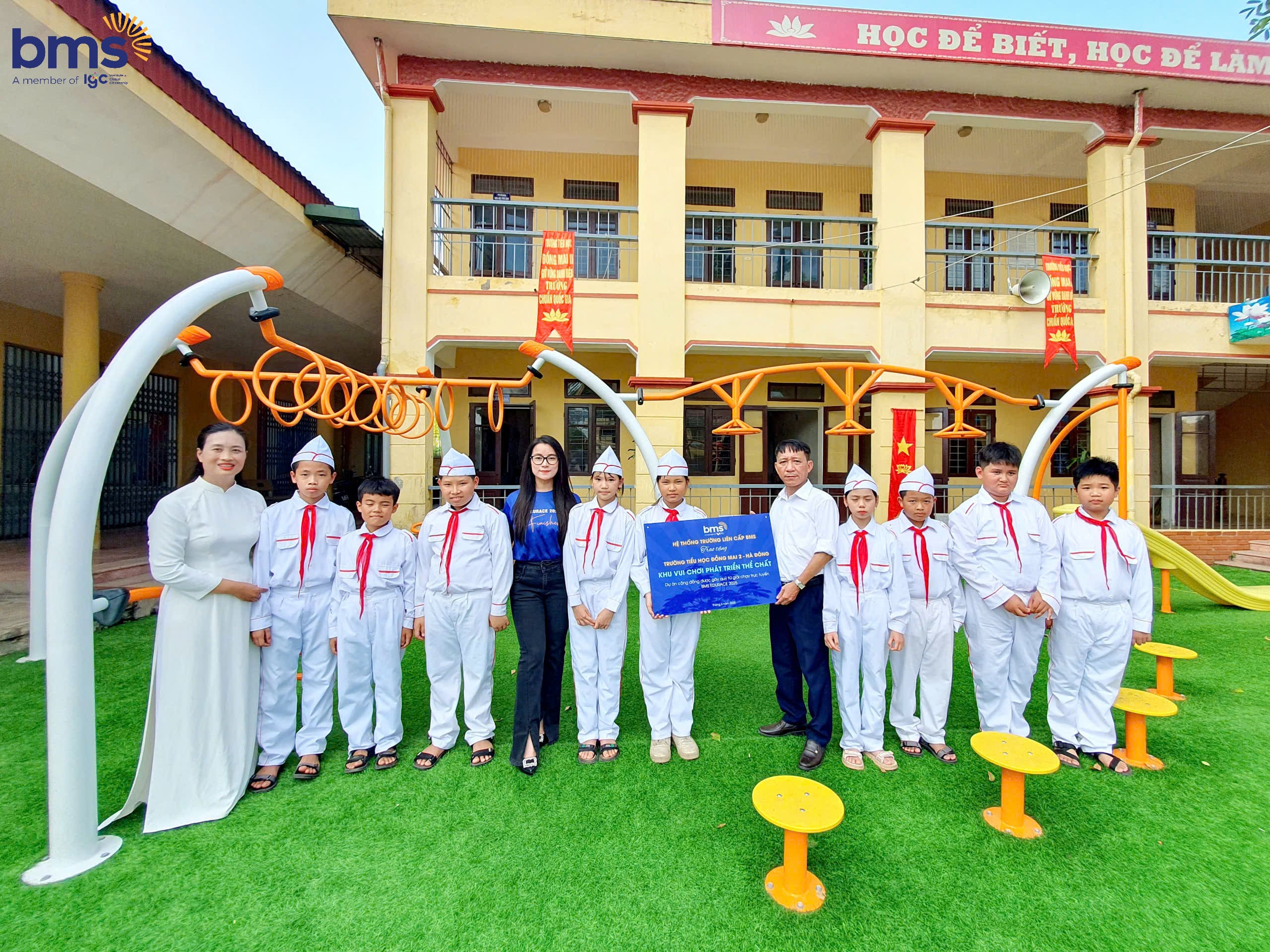 Khánh thành khu vui chơi thể chất tại Trường Tiểu học Đồng Mai 2 - lan tỏa giá trị nhân văn từ những bước chân thiện nguyện